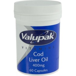 Valupak Vitamins Cod Liver Oil 400mg Capsules 60's