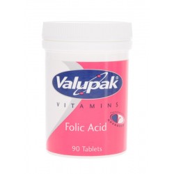 Valupak Vitamins Folic Acid 400mcg Tablets 90's