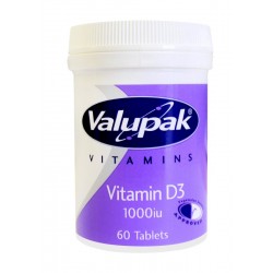 Valupak Vitamins Vitamin D 1000iu 60's