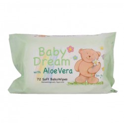 Baby Dream Wipes Baby Aloe Vera 72&#039;s