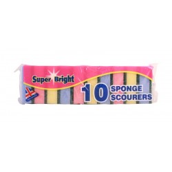 Superbright Large Sponge Scourers   10&#039;s